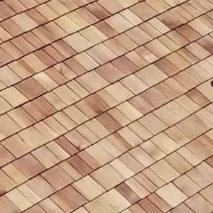 Wood cedar shake roofing