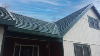 Metal Shake roof panels in green in Shelbyville Indiana