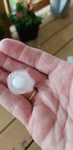 hail ball in a hand