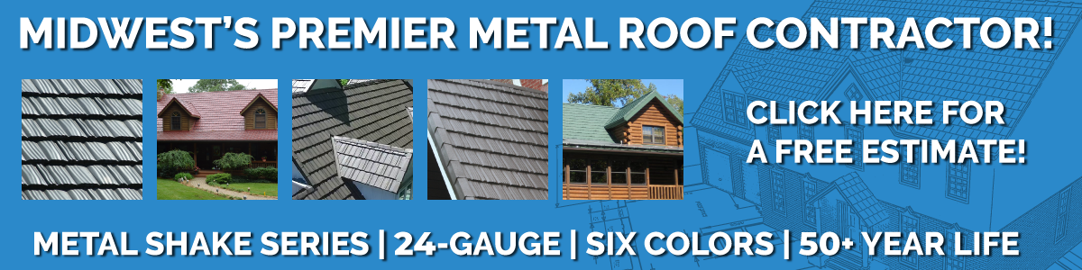 Metal Shake roof panels Header free estimate image