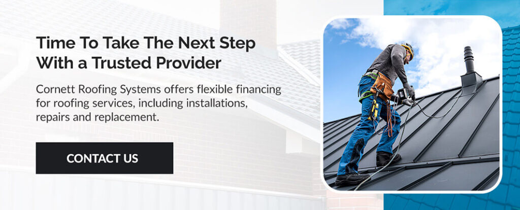 contact us to finance your next roofing project CTA graphic