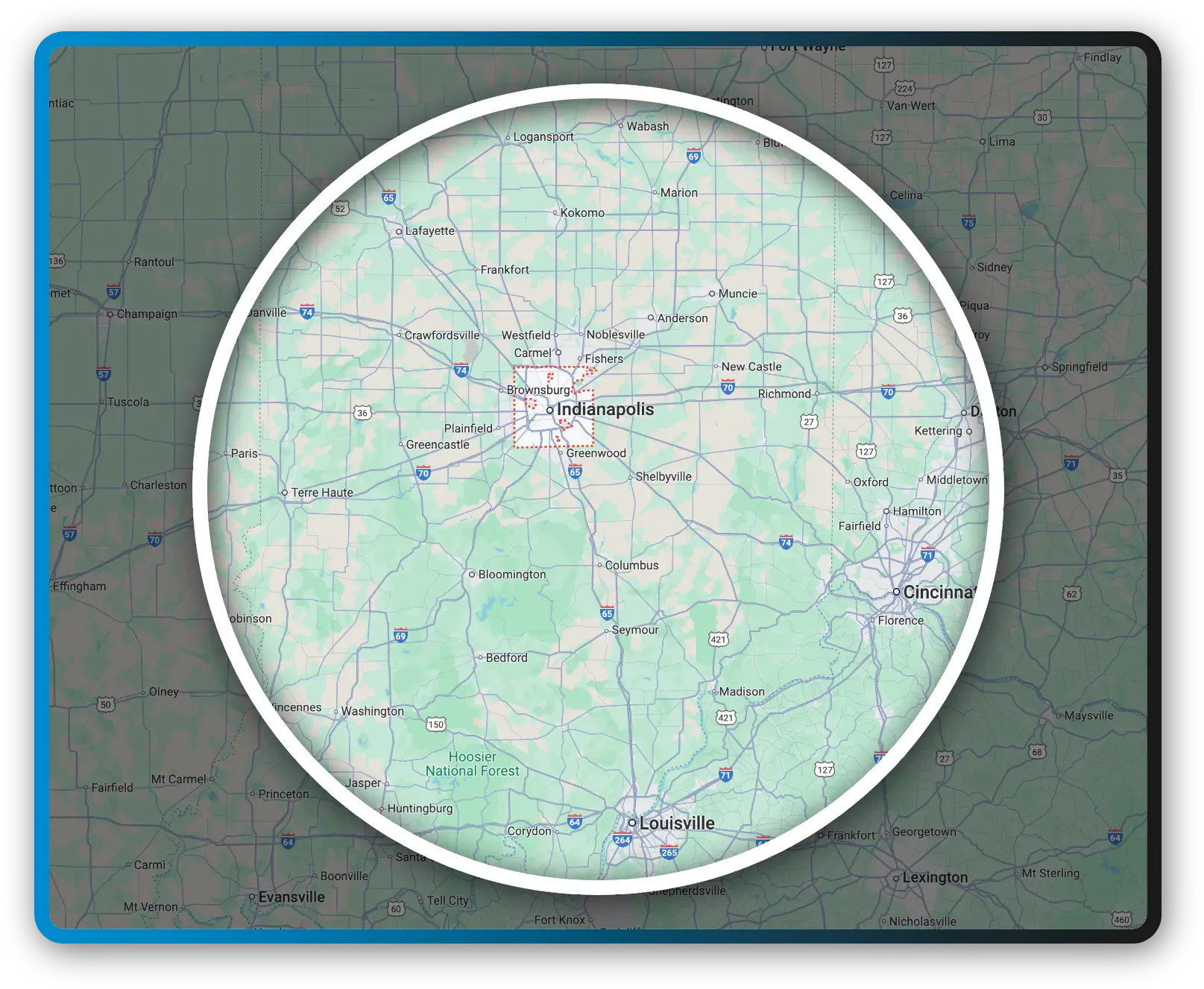 Cornett Roofing Systems Service Area Map